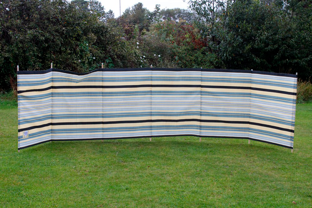 Blue Diamond gestreifter Windschutz 5,4 x 1,22 Meter sand grau