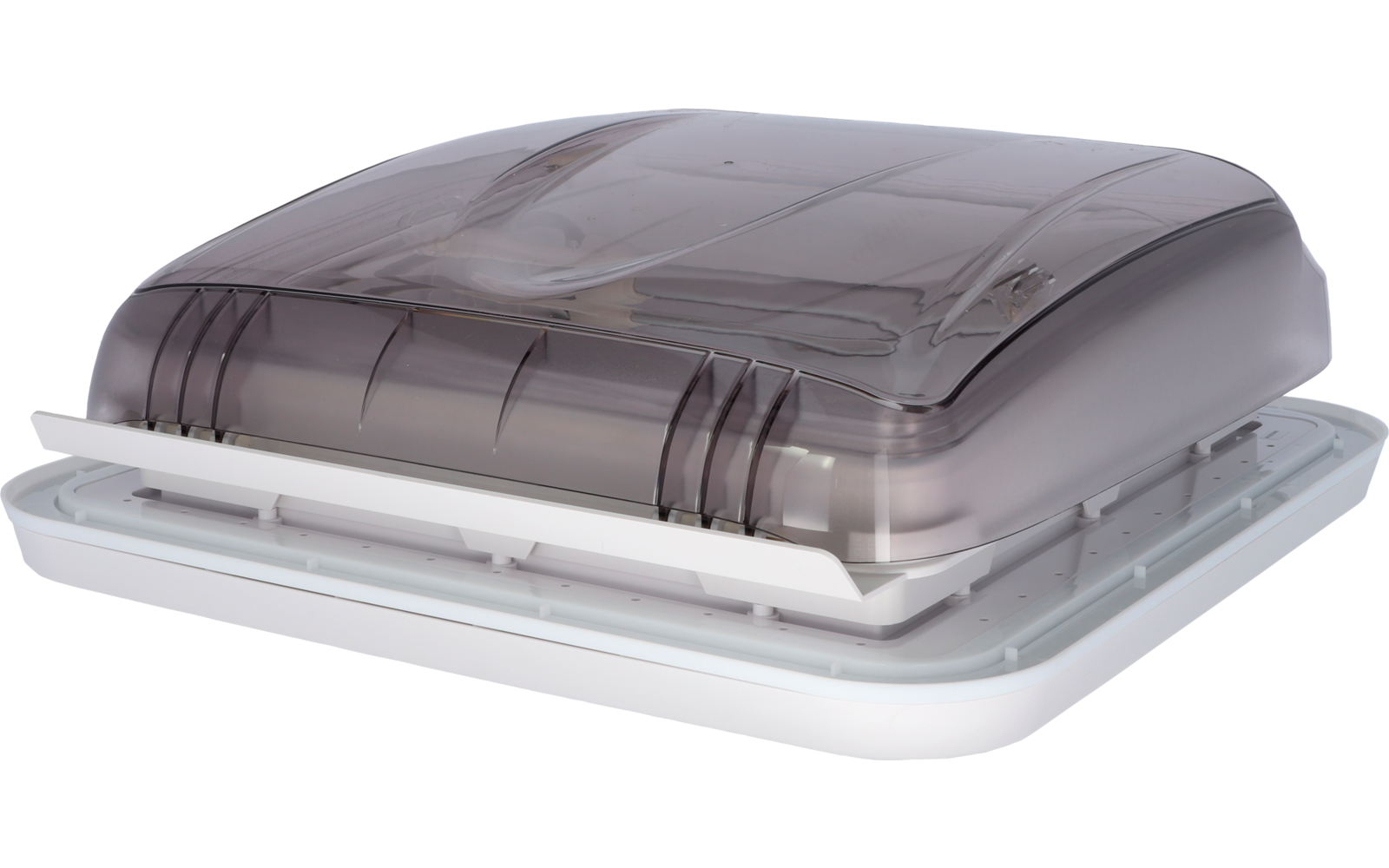 Berger Dachhaube mit Moskitoschutz & Verdunkelungsrollo 40 x 40 cm Transparent
