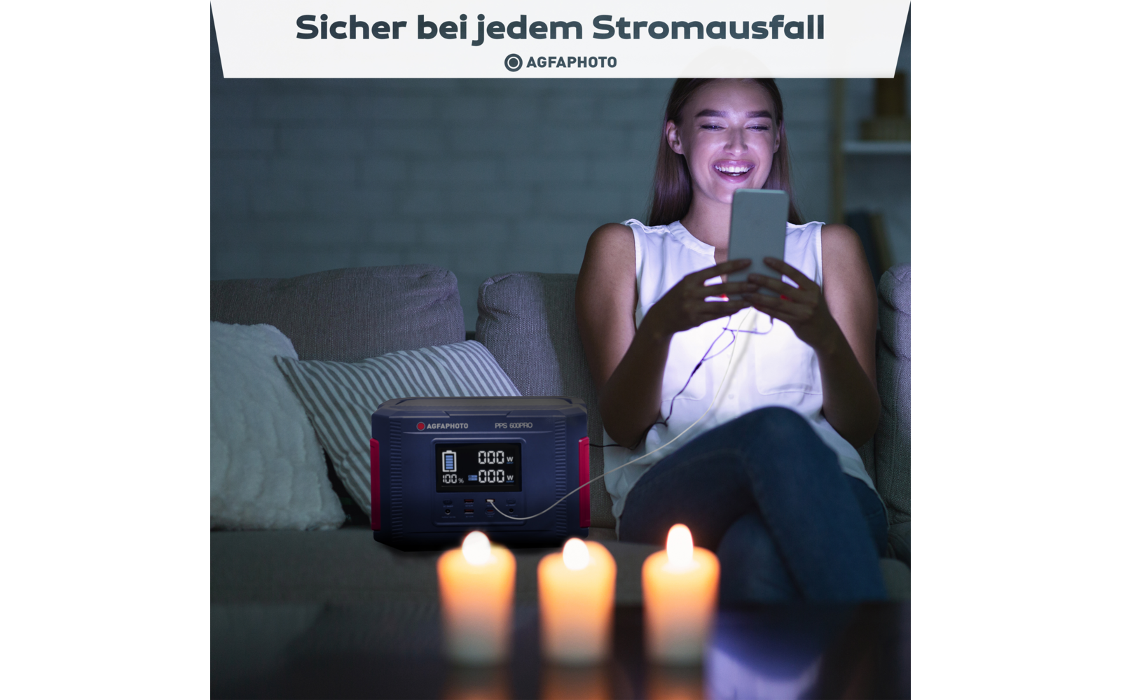 AgfaPhoto Powercube  600 Pro (DE / Typ F) mobile Steckdose