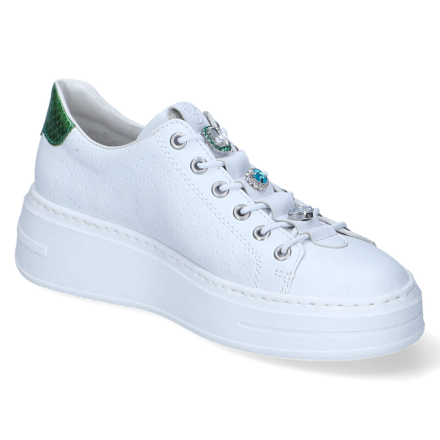 Rieker Low Sneaker - weiss/apfel/weiss