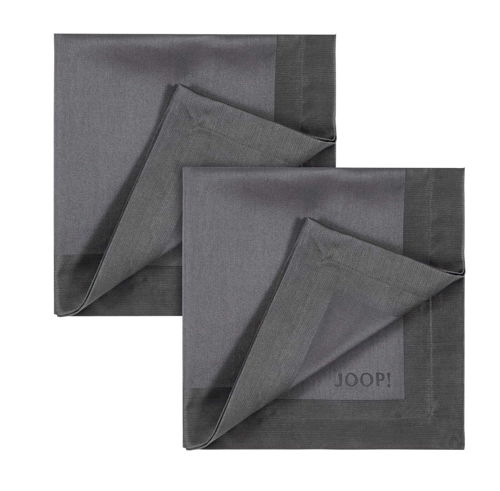 JOOP! Servietten-Set SIGNATURE 2er Set 50 x 50 cm graphitgrau