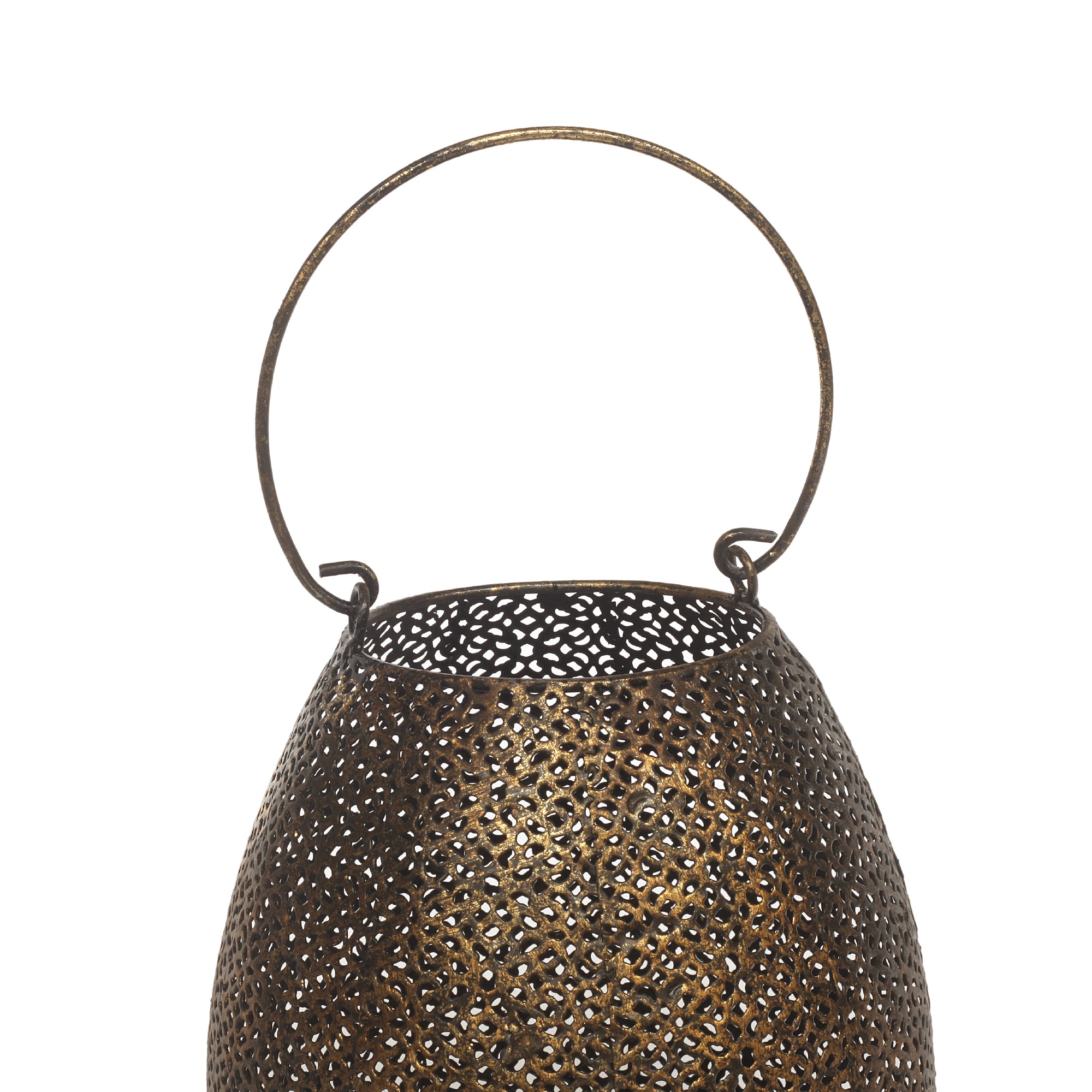 Laterne 'Buderim', antik gold, Ø 19 cm, H 23,5 cm von fischer's lagerhaus