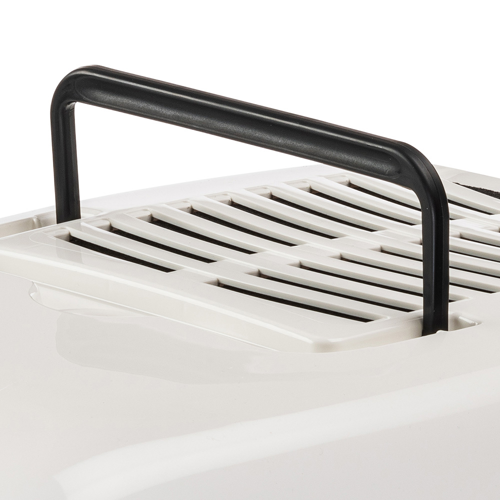 Ferplast bac litiere pour chat, maison de toilette pour chat, 2 filtres à charbon actif anti-odeur inclus, porte battante