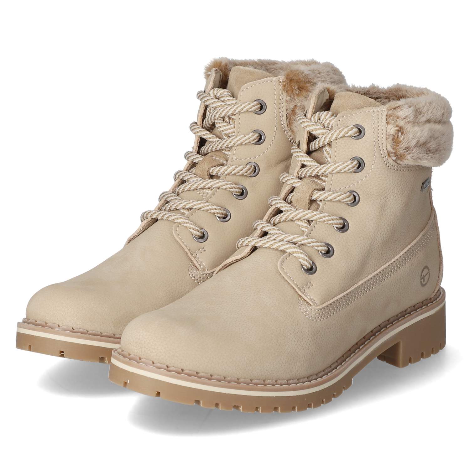 Tamaris Schnürstiefeletten - beige