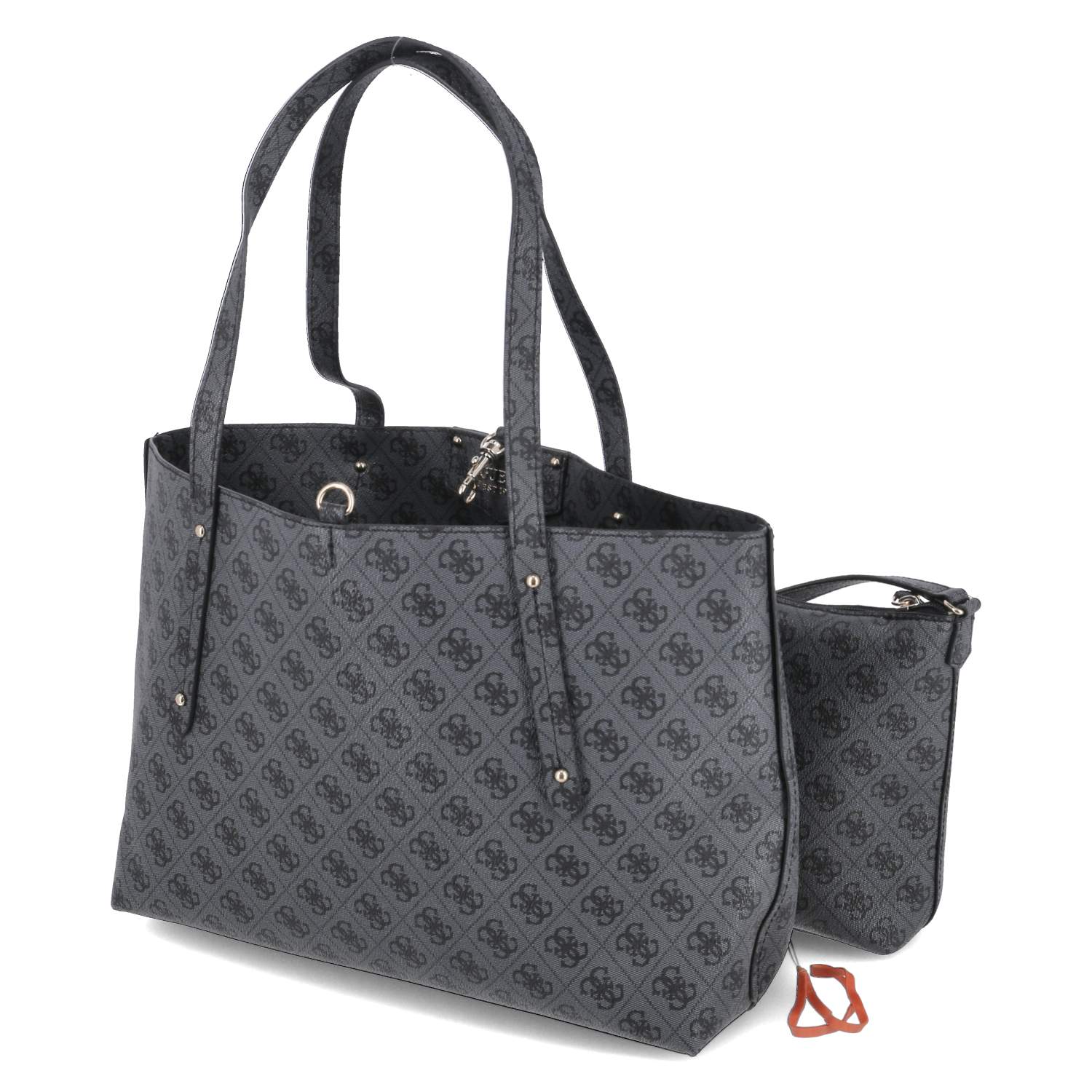 Guess Tote Bag ECO BRENTON - coal logo