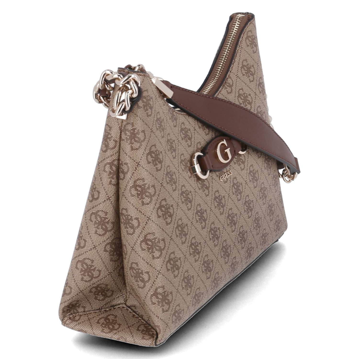 Guess Schultertasche IZZY - latte logo/brown