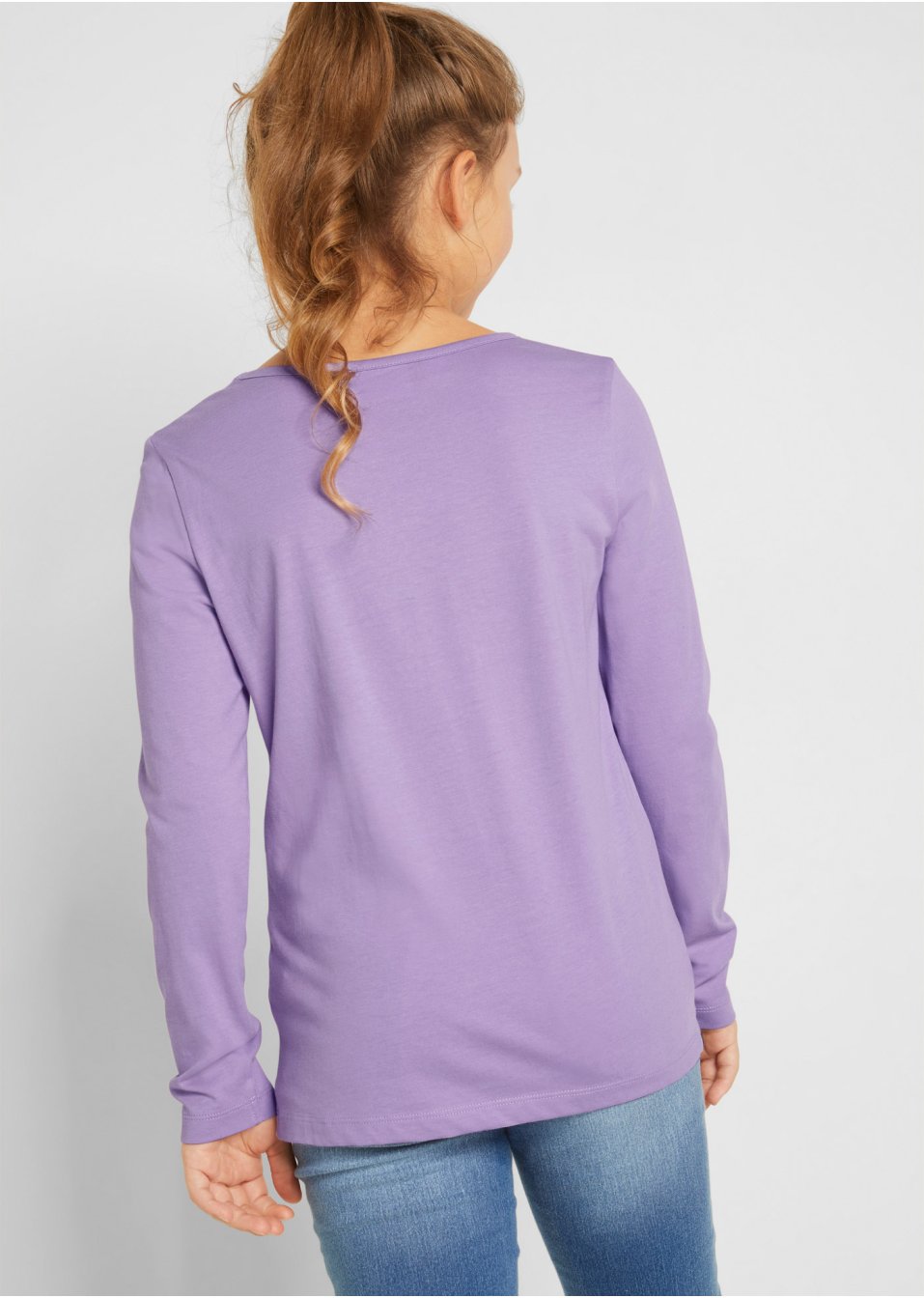 Lot de 2 T-shirts manches longues fille coton