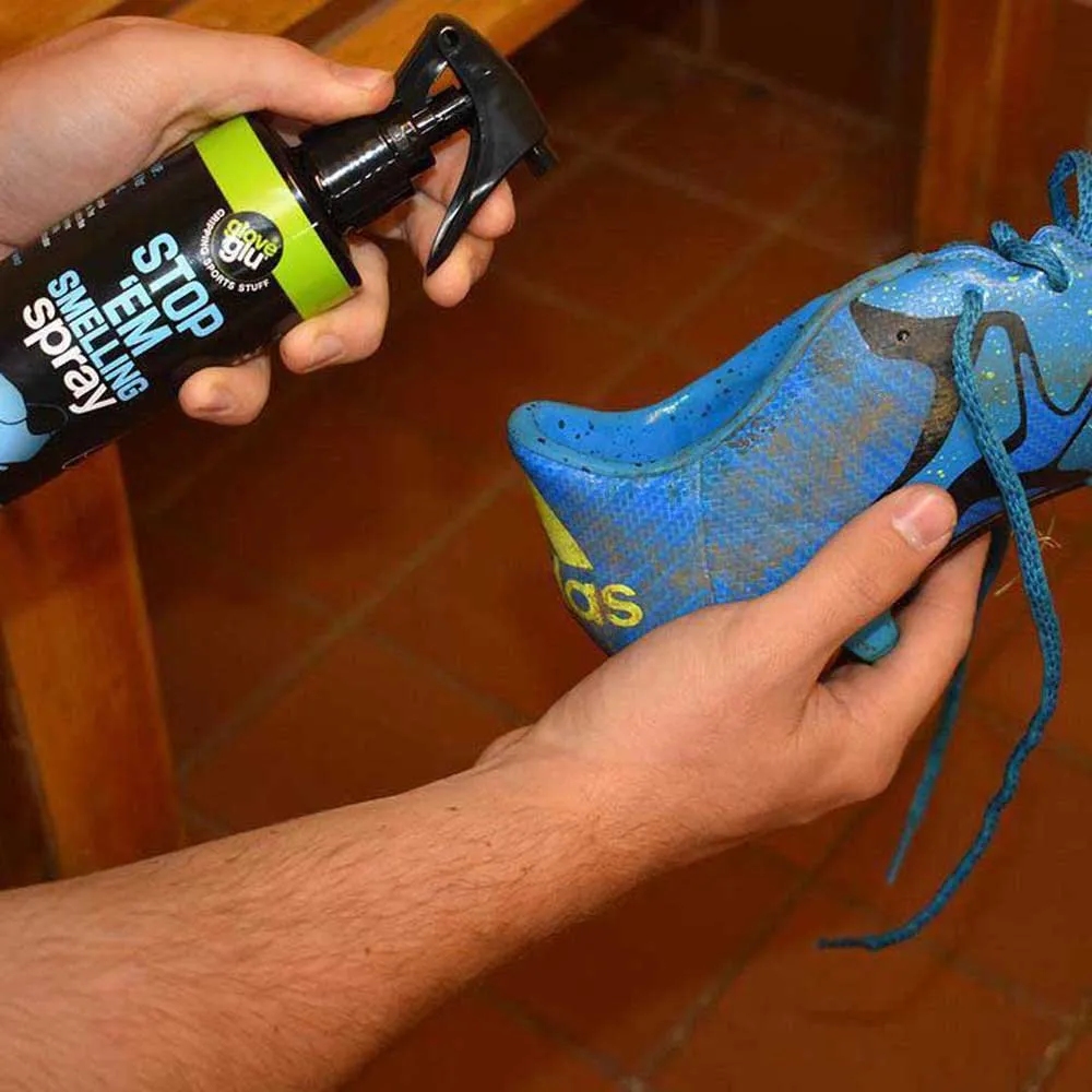 Glove glu Stop´em Smelling Organischer Geruchsentferner-Spray Für Stinkende Schuhe Handschuhe Und Mehr 250ml