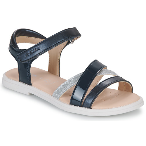 Geox - J SANDAL KARLY GIRL - Marine / Argenté