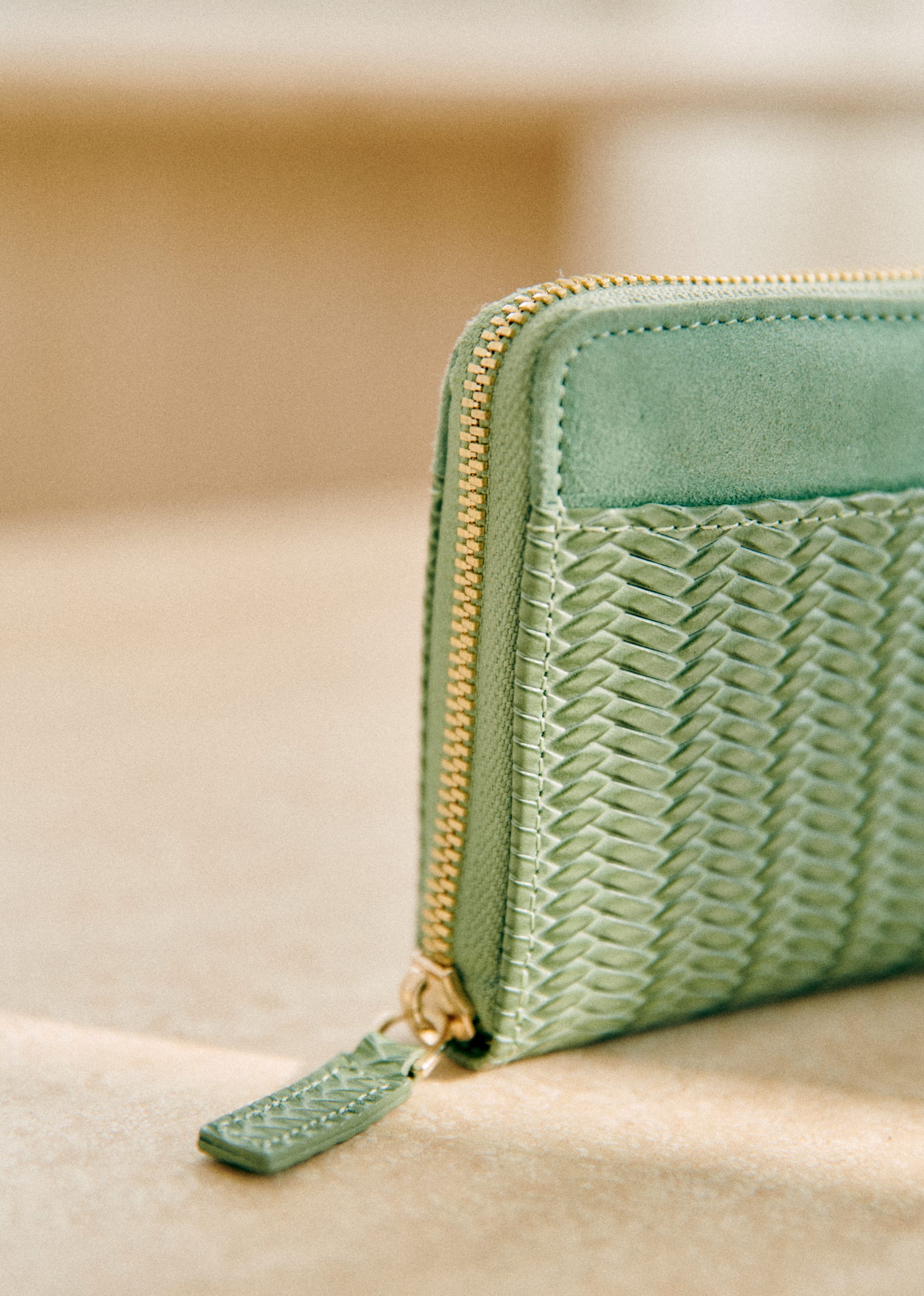 Portefeuille Victoria - Vert d'eau tressé - SACS/NEW SACS Petite Maroquinerie 5906426