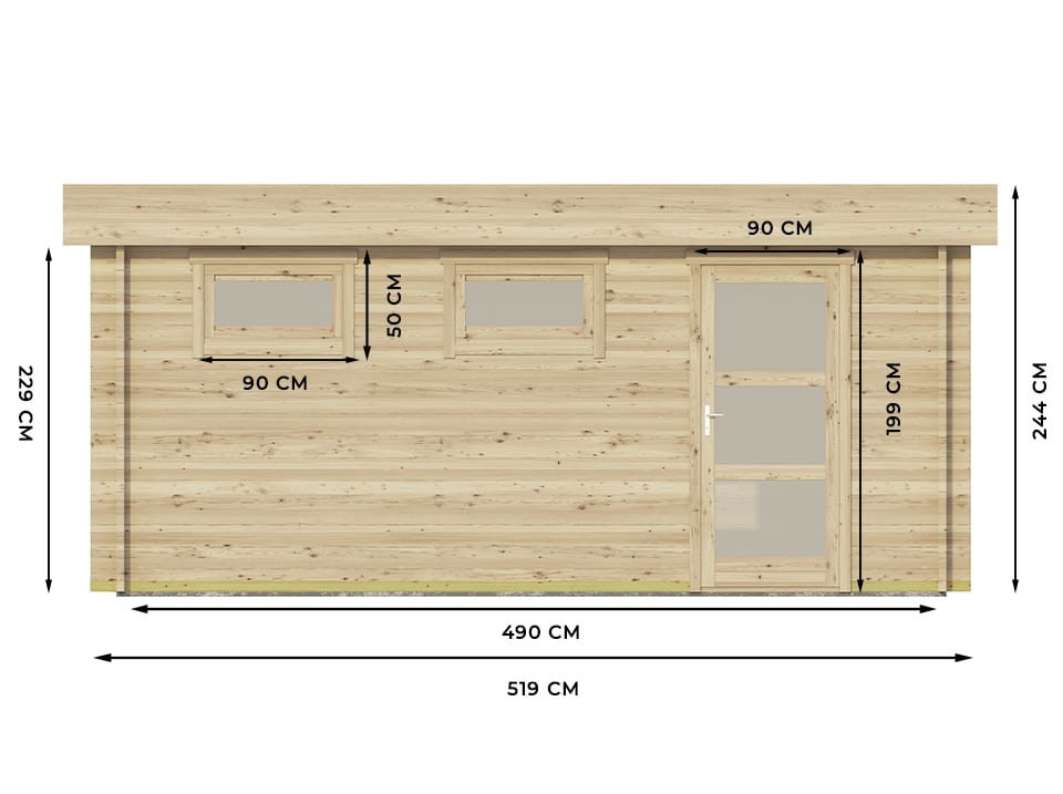 Garage en bois westmount 19,2 m² - 1 voiture - porte sectionnelle - bandeau de toiture - serrure à cylindre - abris de jardin