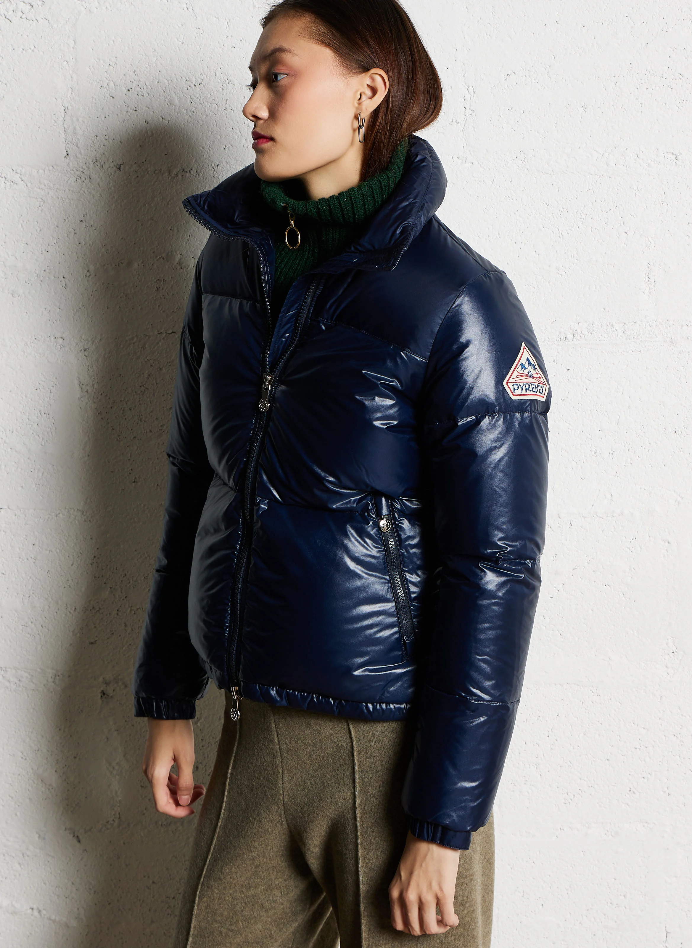 GOLDIN - Doudoune droite col montant | Bleu
