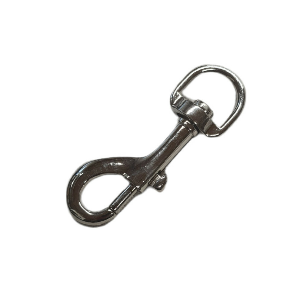 Mousqueton métal l. 90 mm pour chien