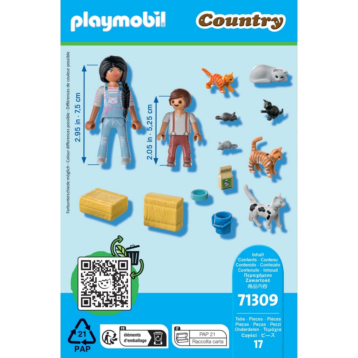 Famille de chats avec femme et enfant - Playmobil 71309