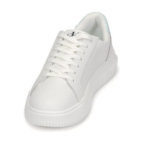 Calvin Klein Jeans - CHUNKY CUPSOLE LACEUP MON LTH WN - Blanc / Vert