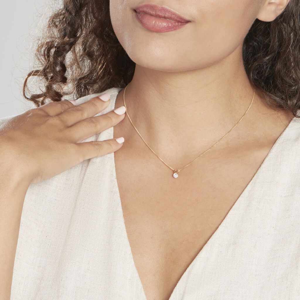 Pendentif Mabila Or Jaune Oxyde De Zirconium