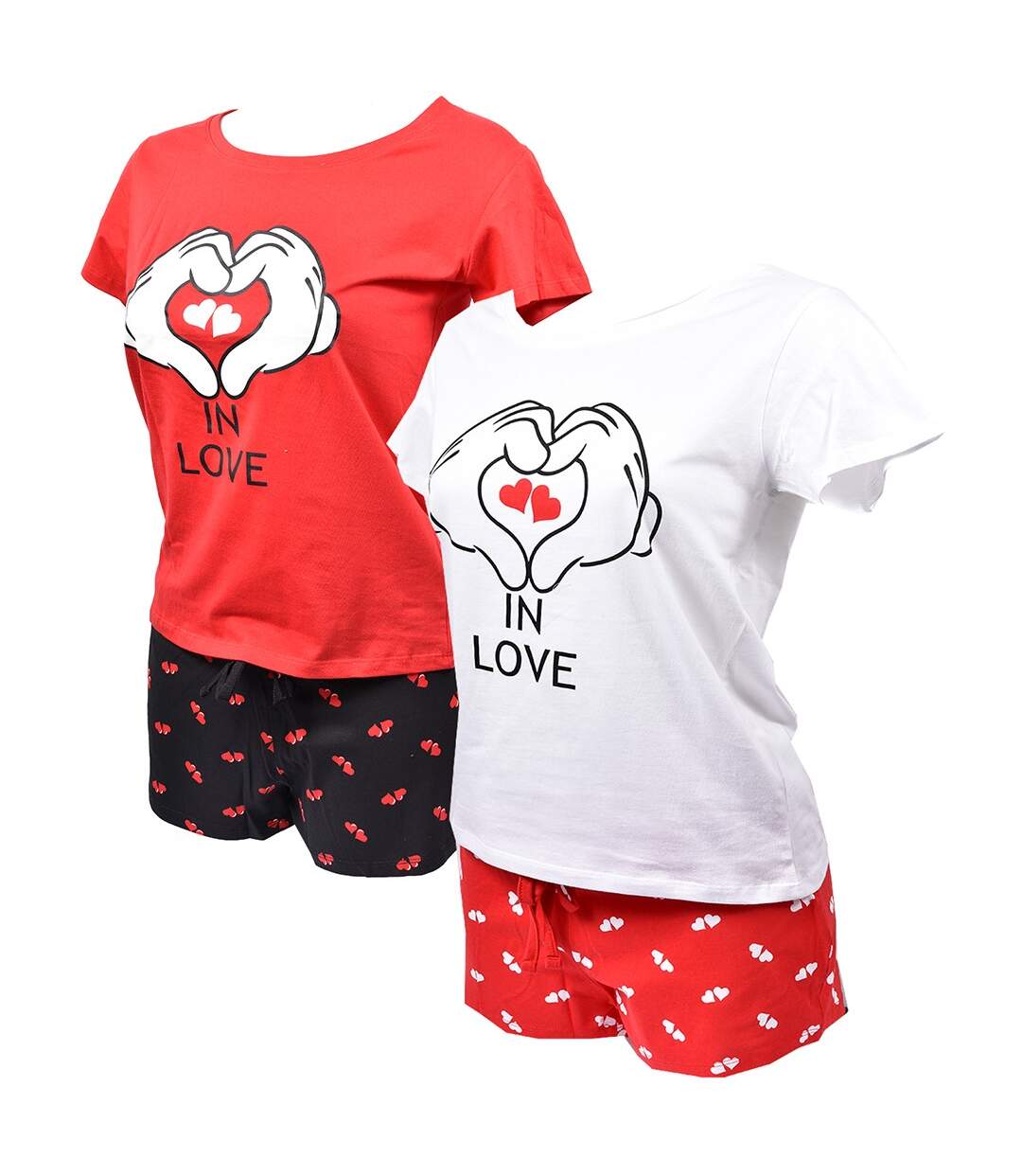 Pyjama Femme MINNIE en Coton -Chaleur,Douceur et Confort- Pack de 2 Pyjacourt EV3583