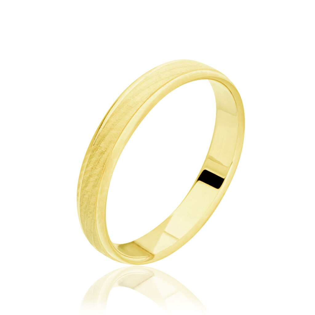 Alliance Fantaisie Sable Demi Jonc Classique Or Jaune