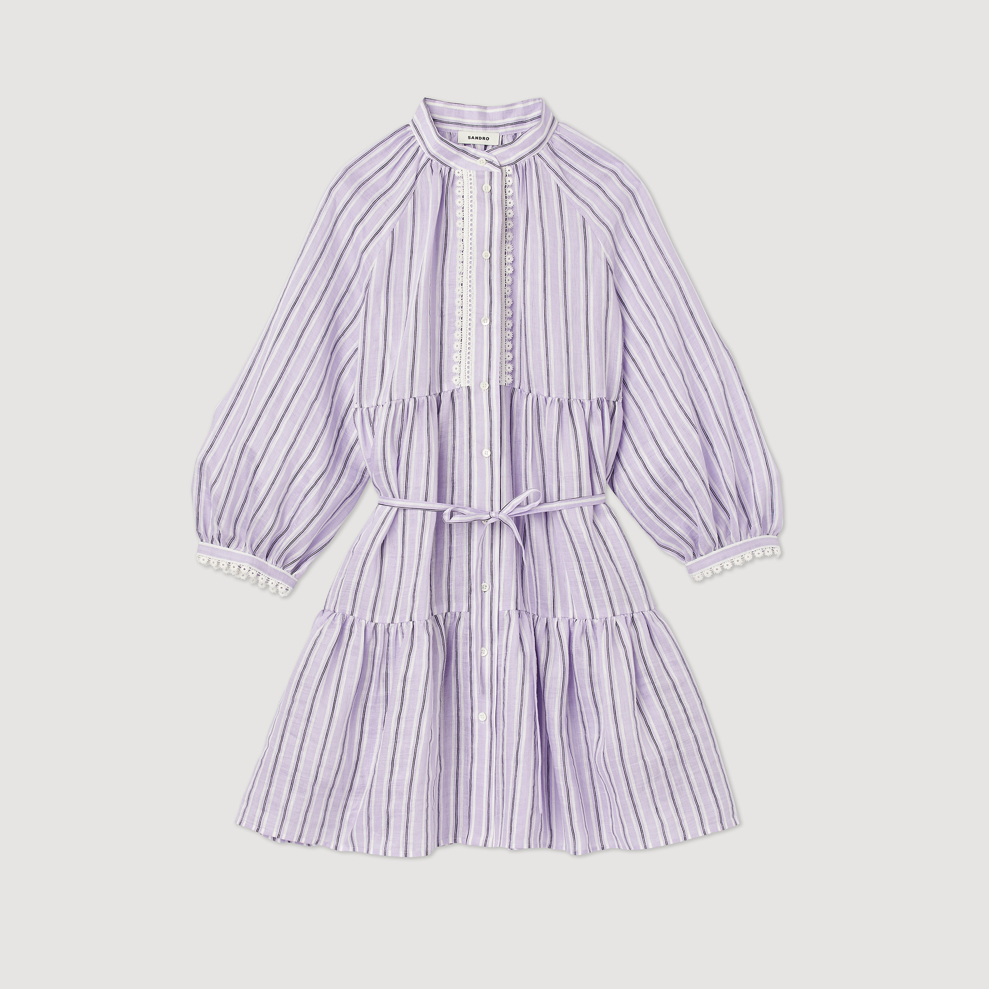 Robe courte á rayures