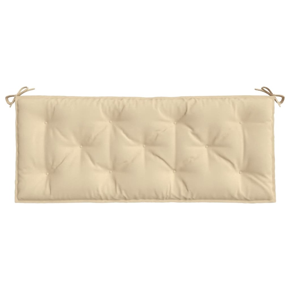 Coussins de banc de jardin 2 pcs beige 120x50x7 cm tissu oxford