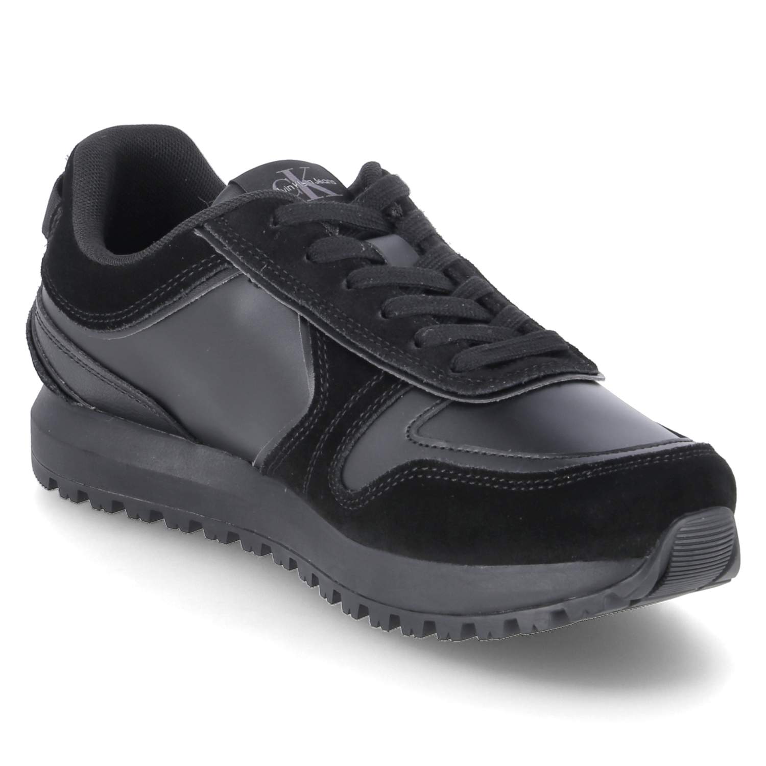 Calvin Klein Jeans Low Sneaker TOOTHY RUNNER IRREGULAR LINES - triple black
