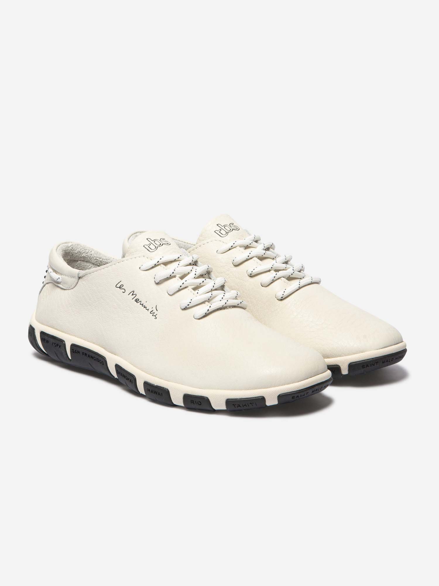 Tennis Femme Confort Cuir Blanc
