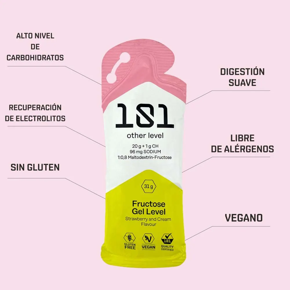 101 other level Fructose Gel Level Energie-Gel Sahne und Erdbeeren 31g
