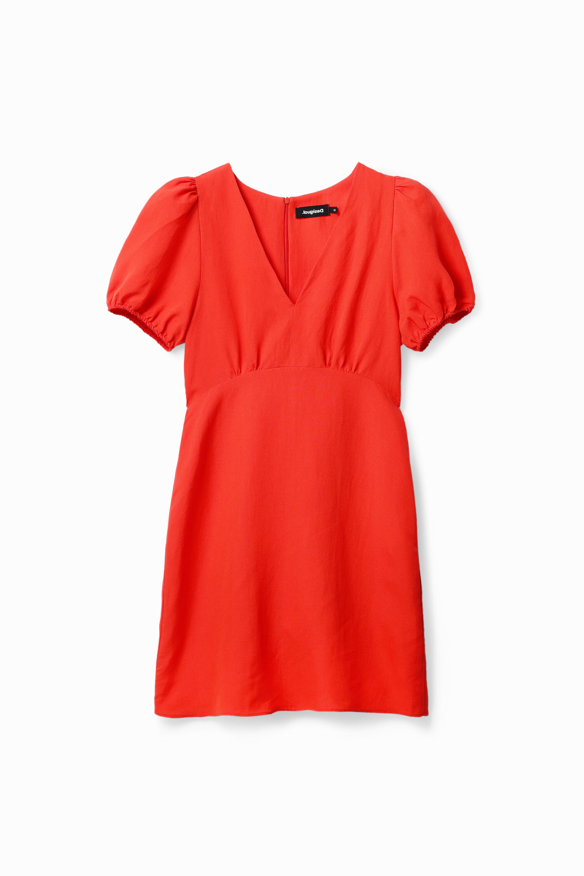 Robe courte manches froncées