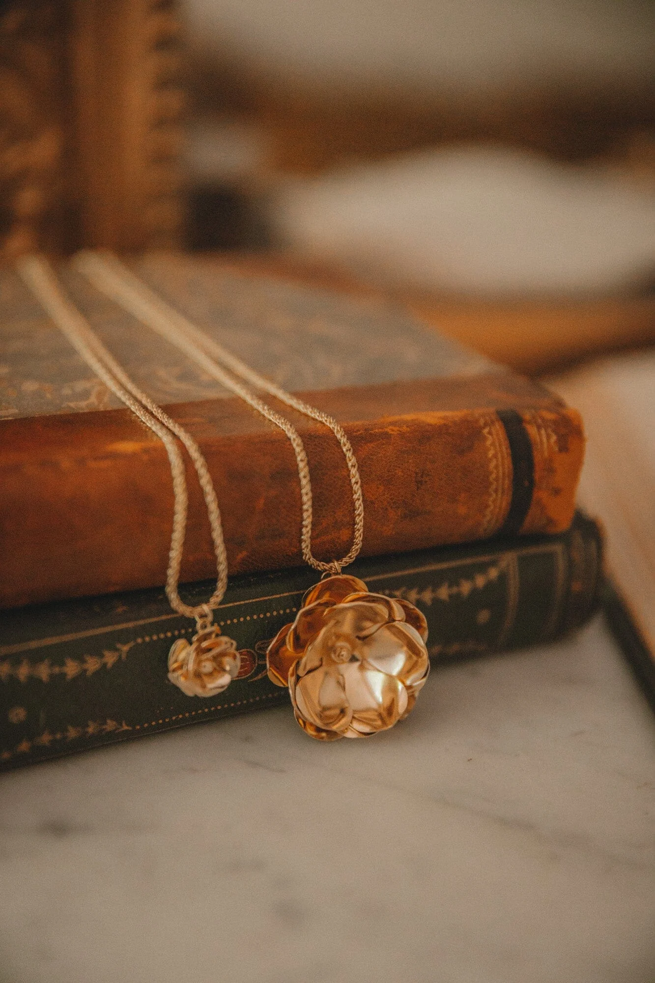 AGLAÉ - Collier fleur plaqué argent | Doré
