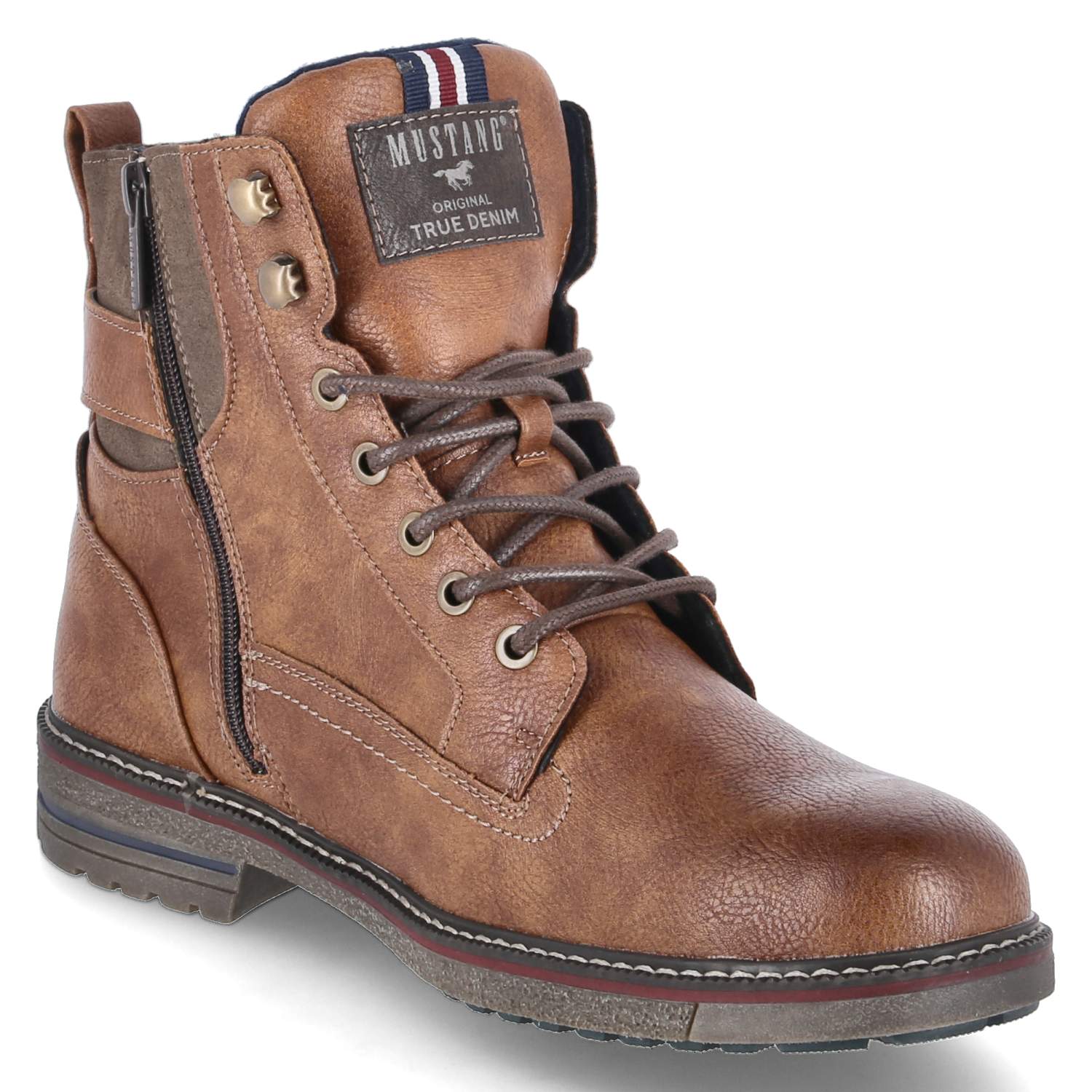 Mustang Schnürboots  - cognac