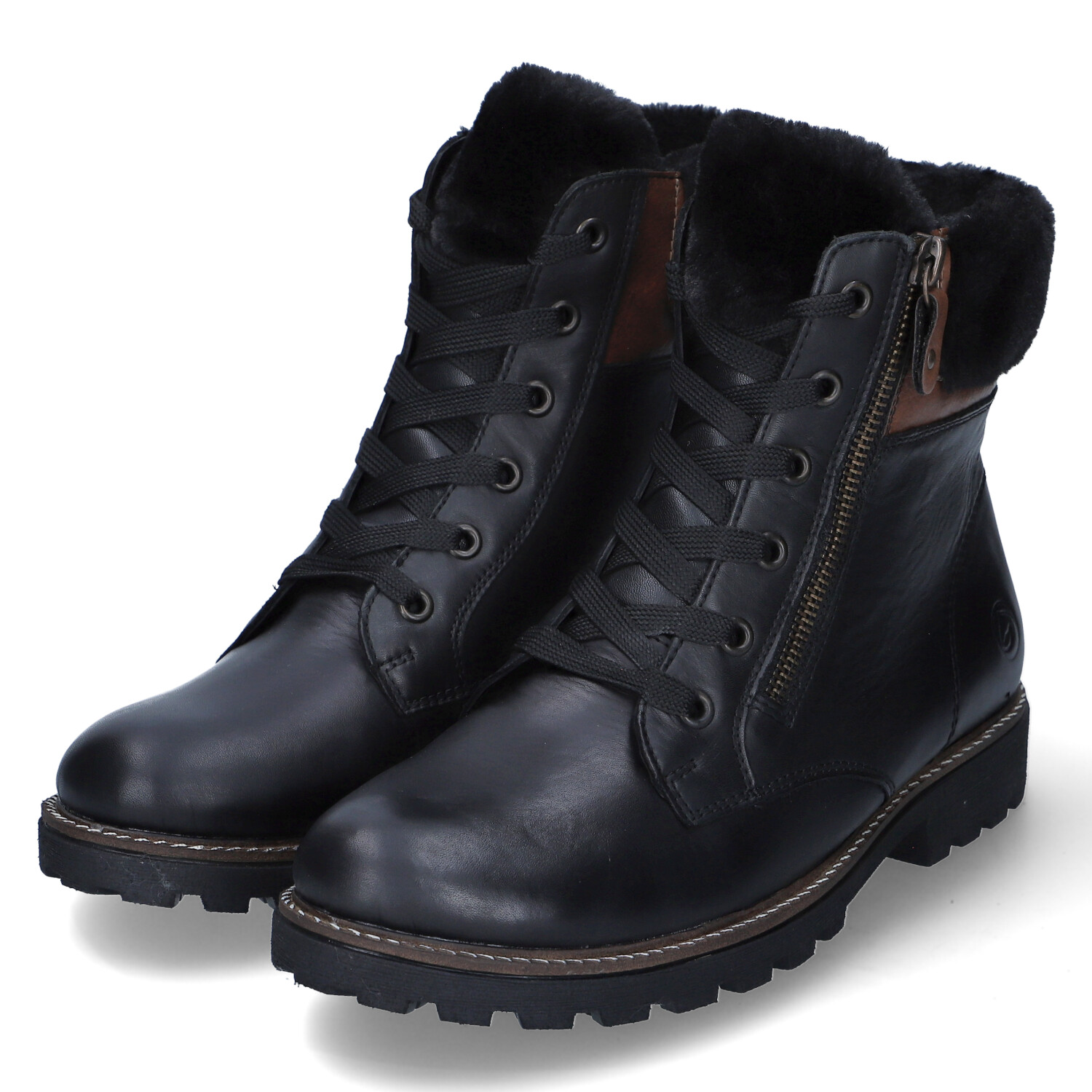 Remonte Winterstiefeletten - schwarz/chestnut/nero/schwarz