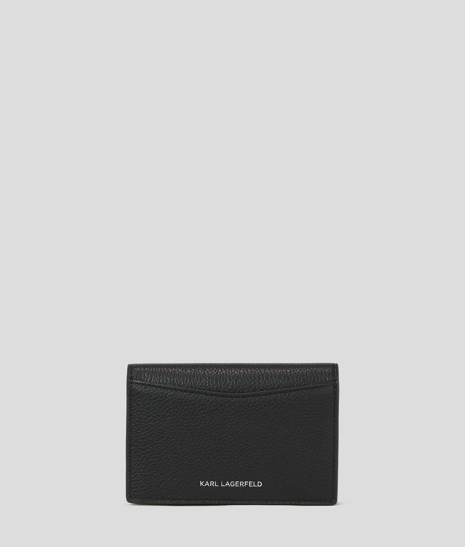 PORTEFEUILLE DE TAILLE MOYENNE EN CUIR GRAINÉ K/SEVEN - Noir