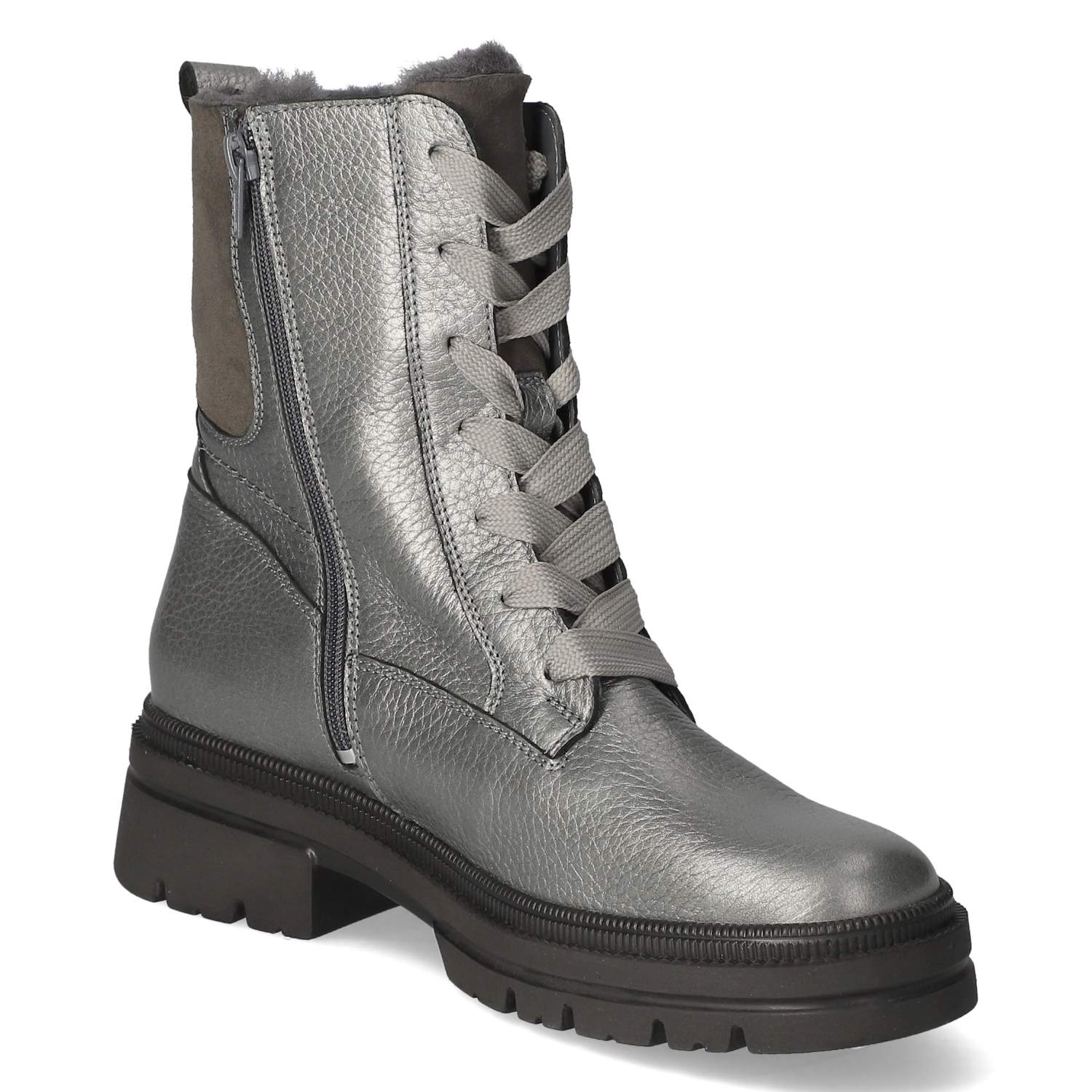 Waldläufer Schnürstiefeletten AMARA - carbon/asphalt