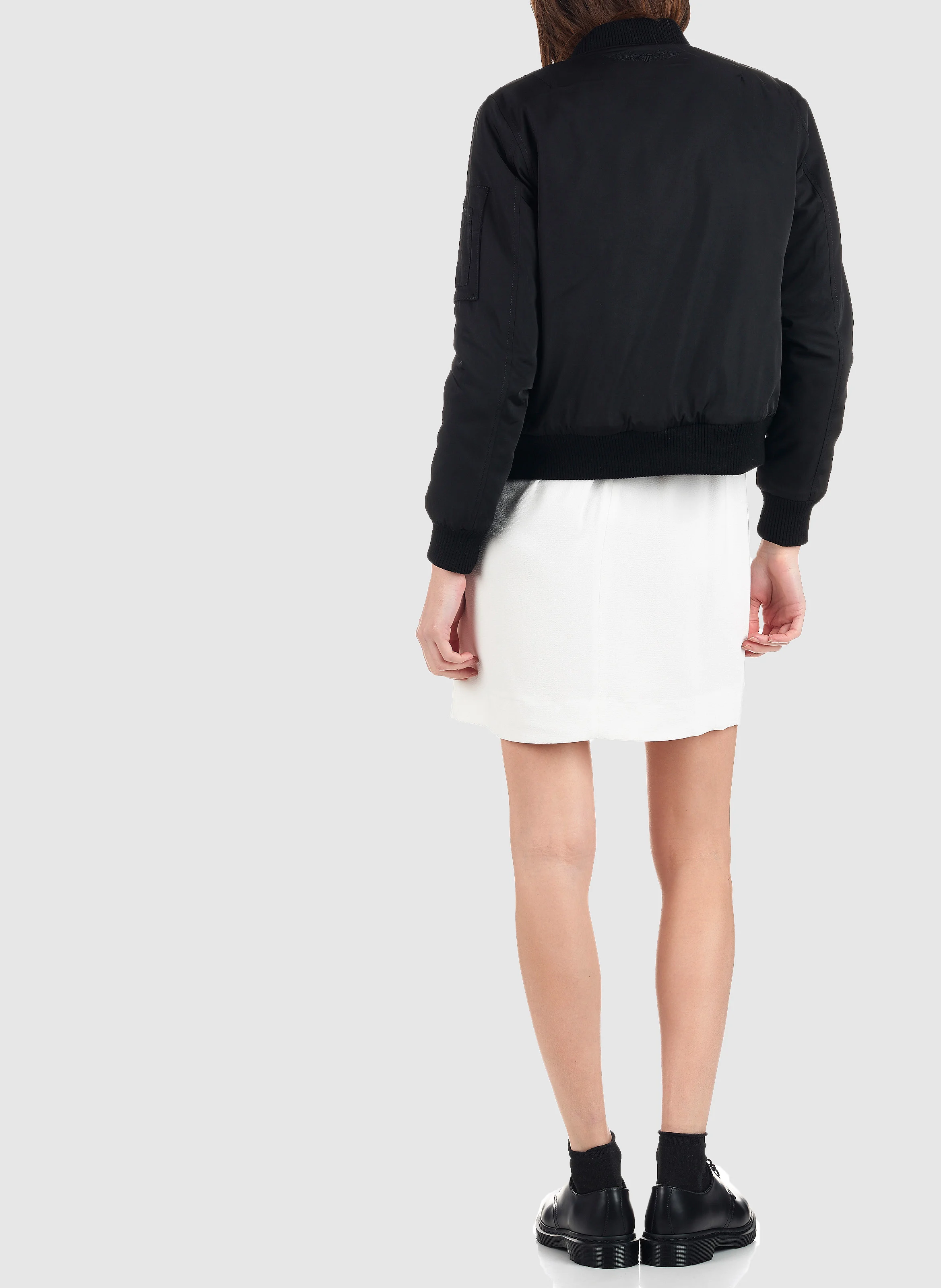 Bomber col teddy cintré | Noir