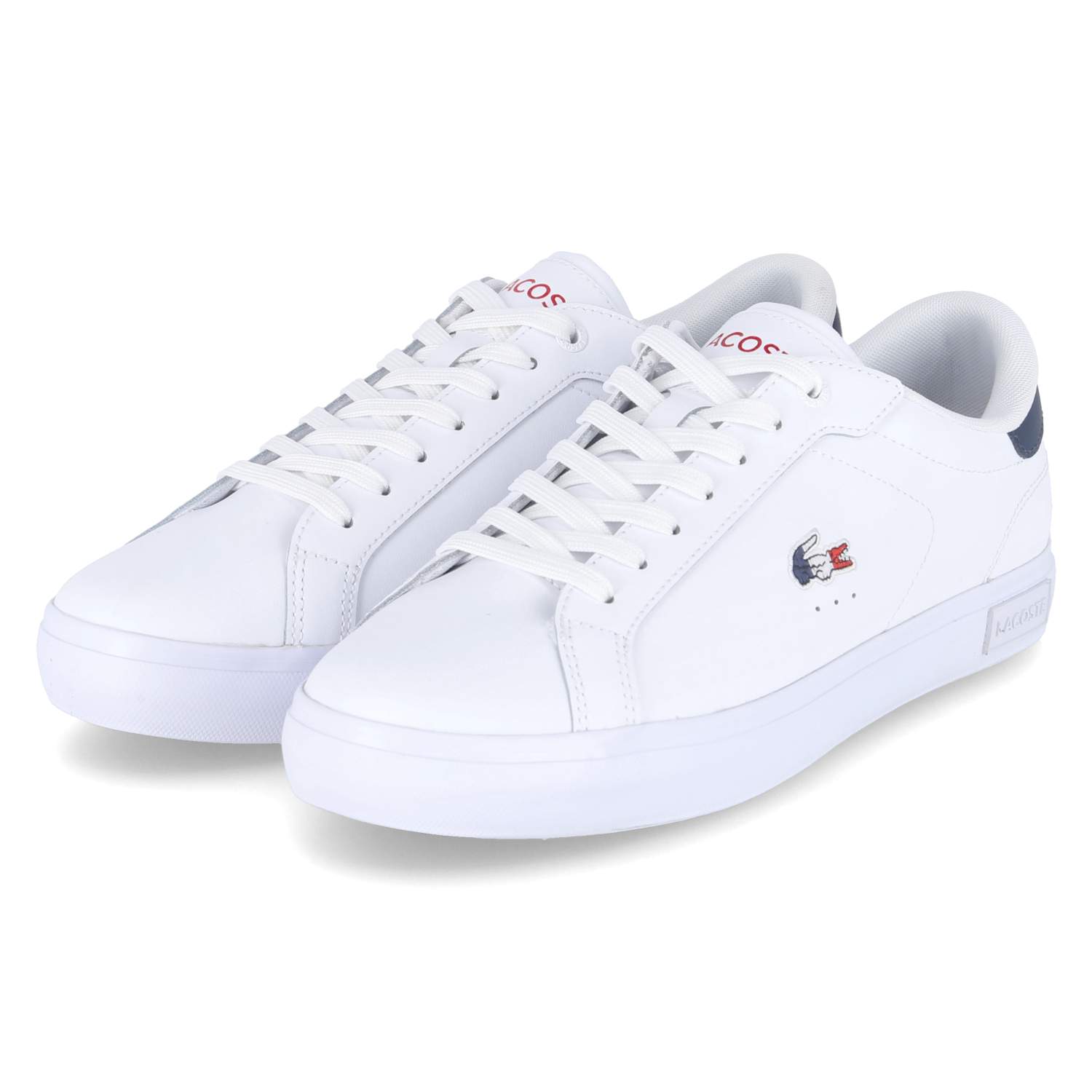 Lacoste Low Sneaker POWERCOURT - wht/nvy/red