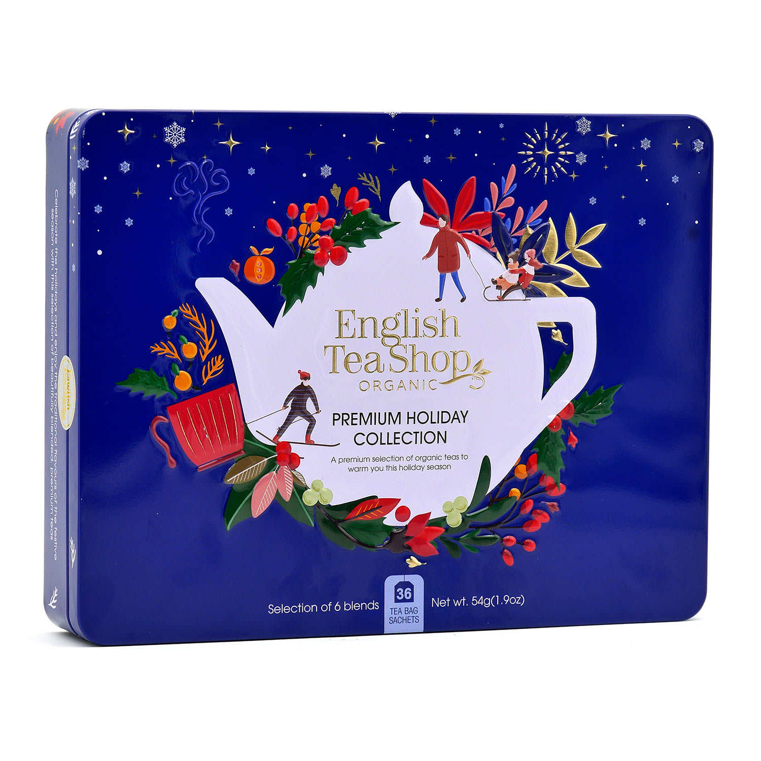 Coffret de 36 sachets de thé bio d'hiver  collection Holiday
