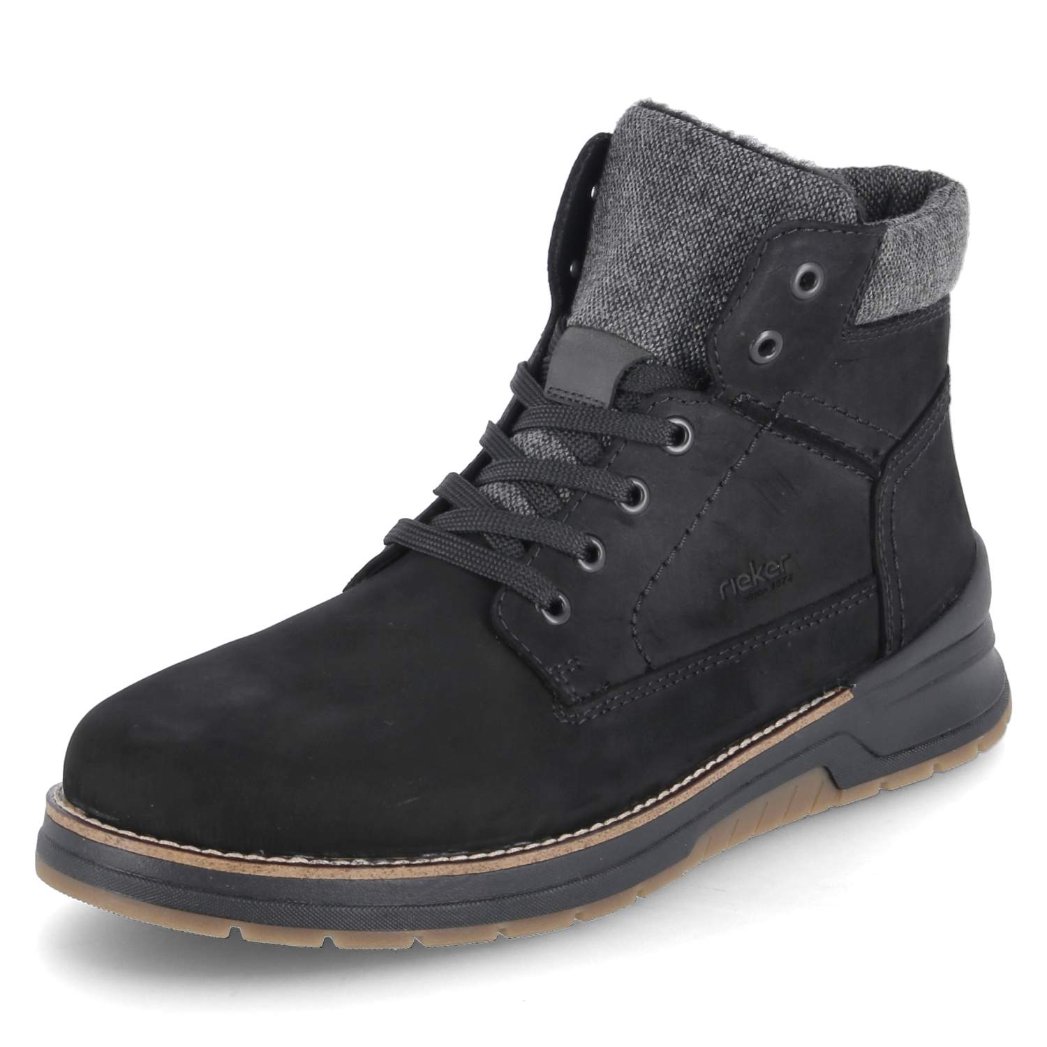 Rieker Schnürstiefeletten  - schwarz