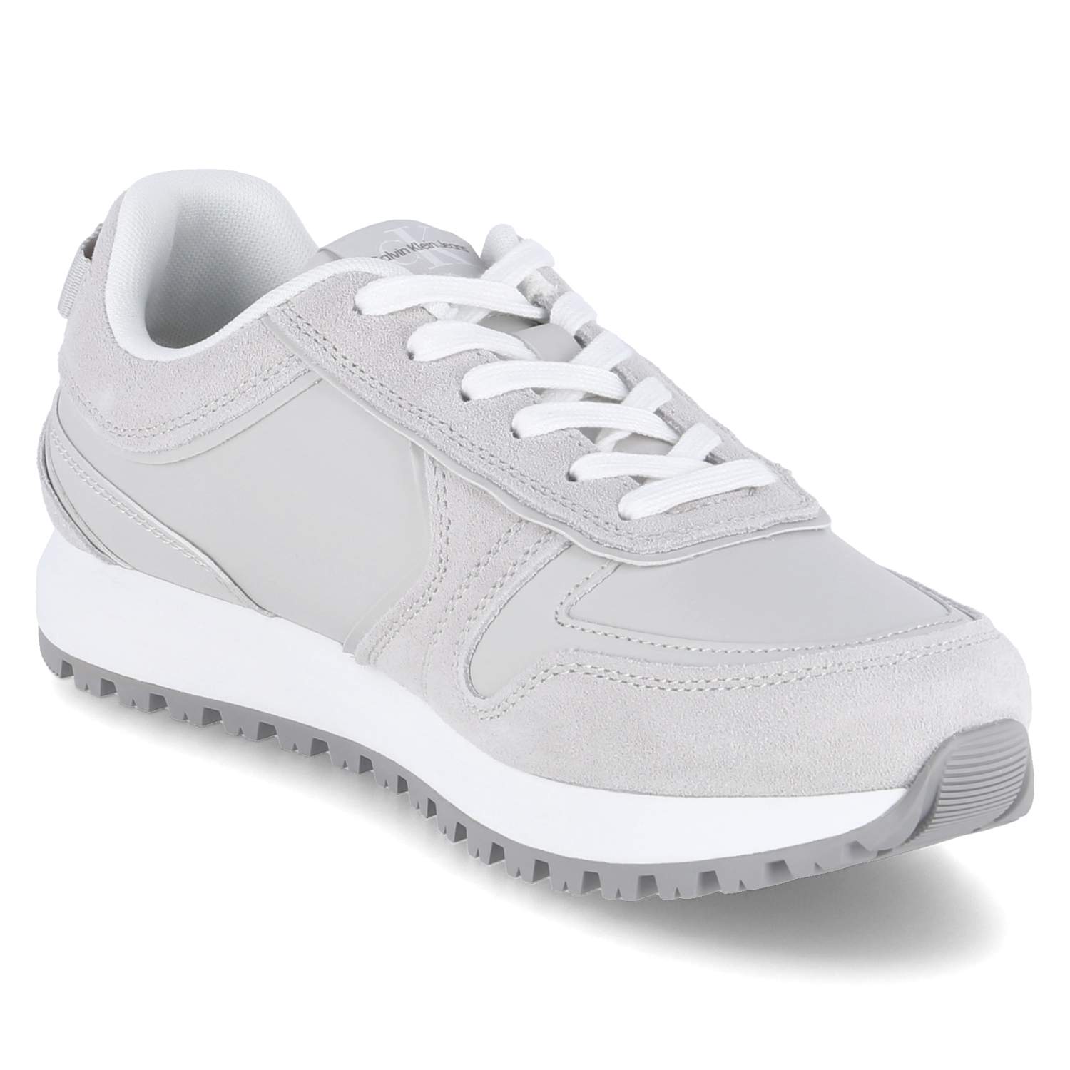 Calvin Klein Jeans Low Sneaker TOOTHY RUNNER IRREGULAR LINES - oyster