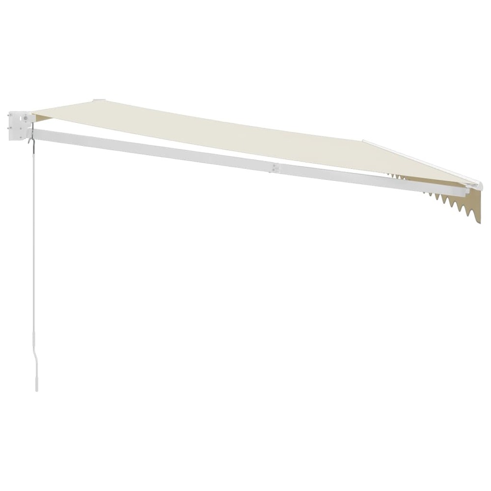 Auvent rétractable crème 5x3 m tissu et aluminium