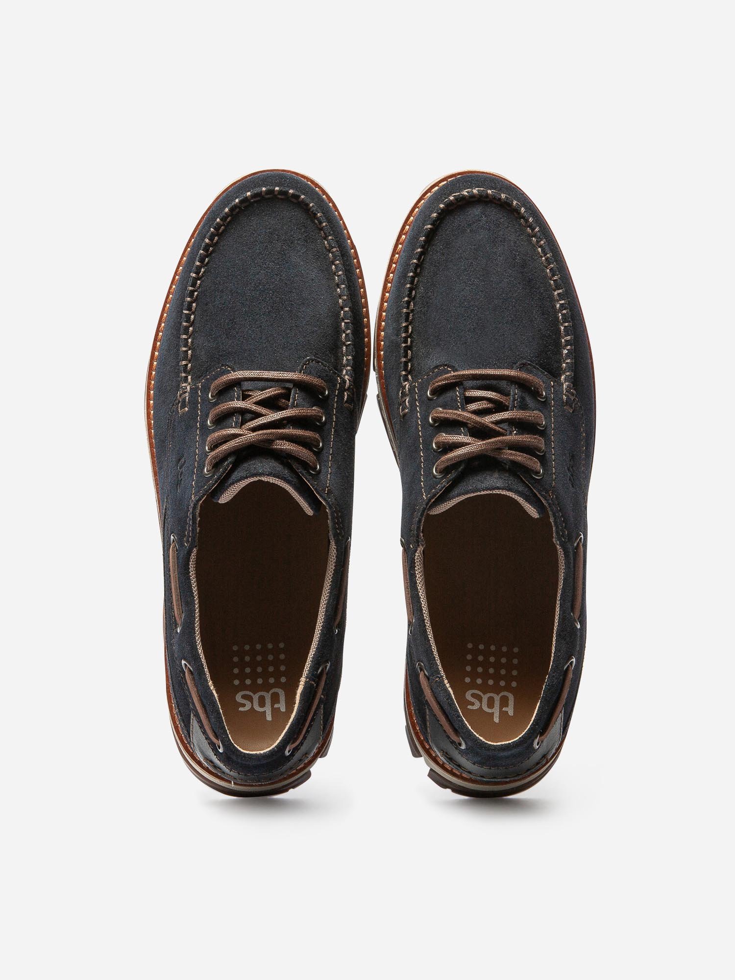 Chaussures Bateau Homme Semelle Epaisse Cuir Marine