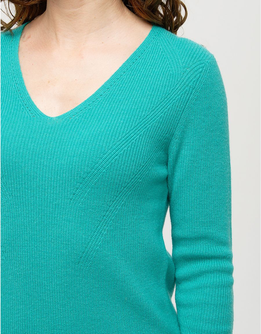 Pull vert laine cachemire