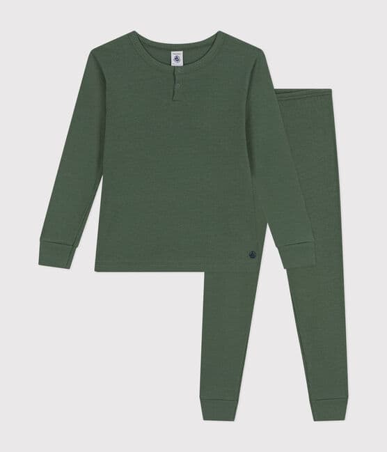Pyjama uni en coton et lyocell enfant
