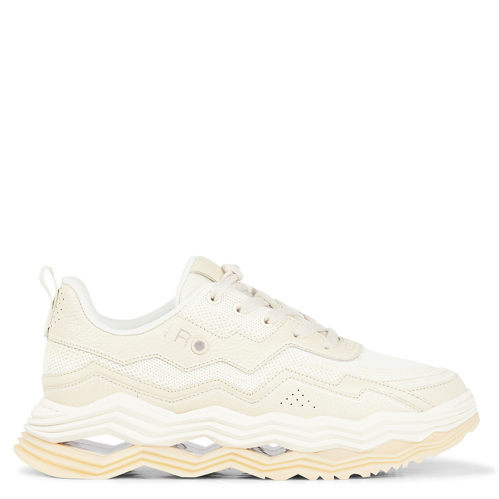 WAVE - Baskets en cuir et mesh| Beige