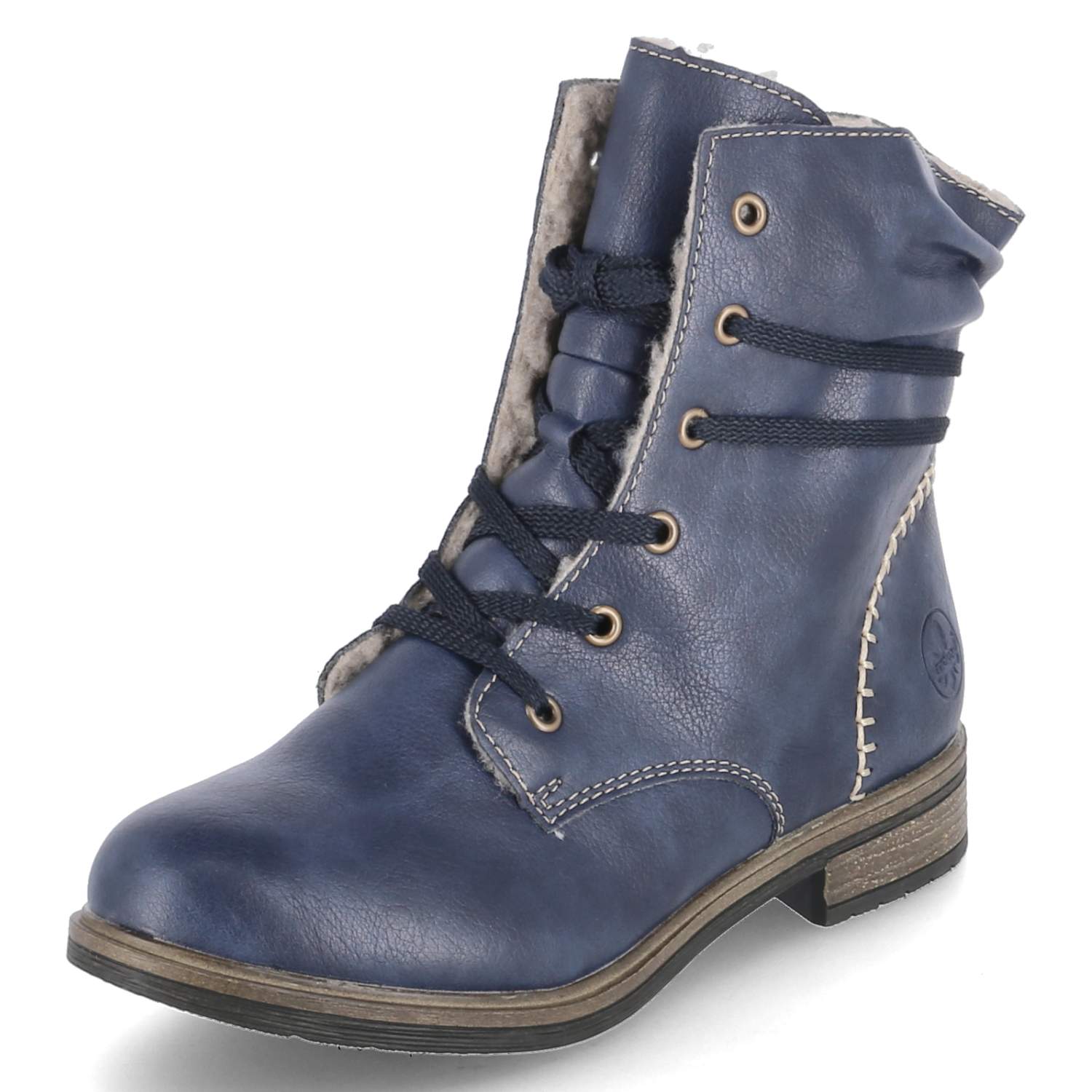Rieker Schnürstiefeletten - blau