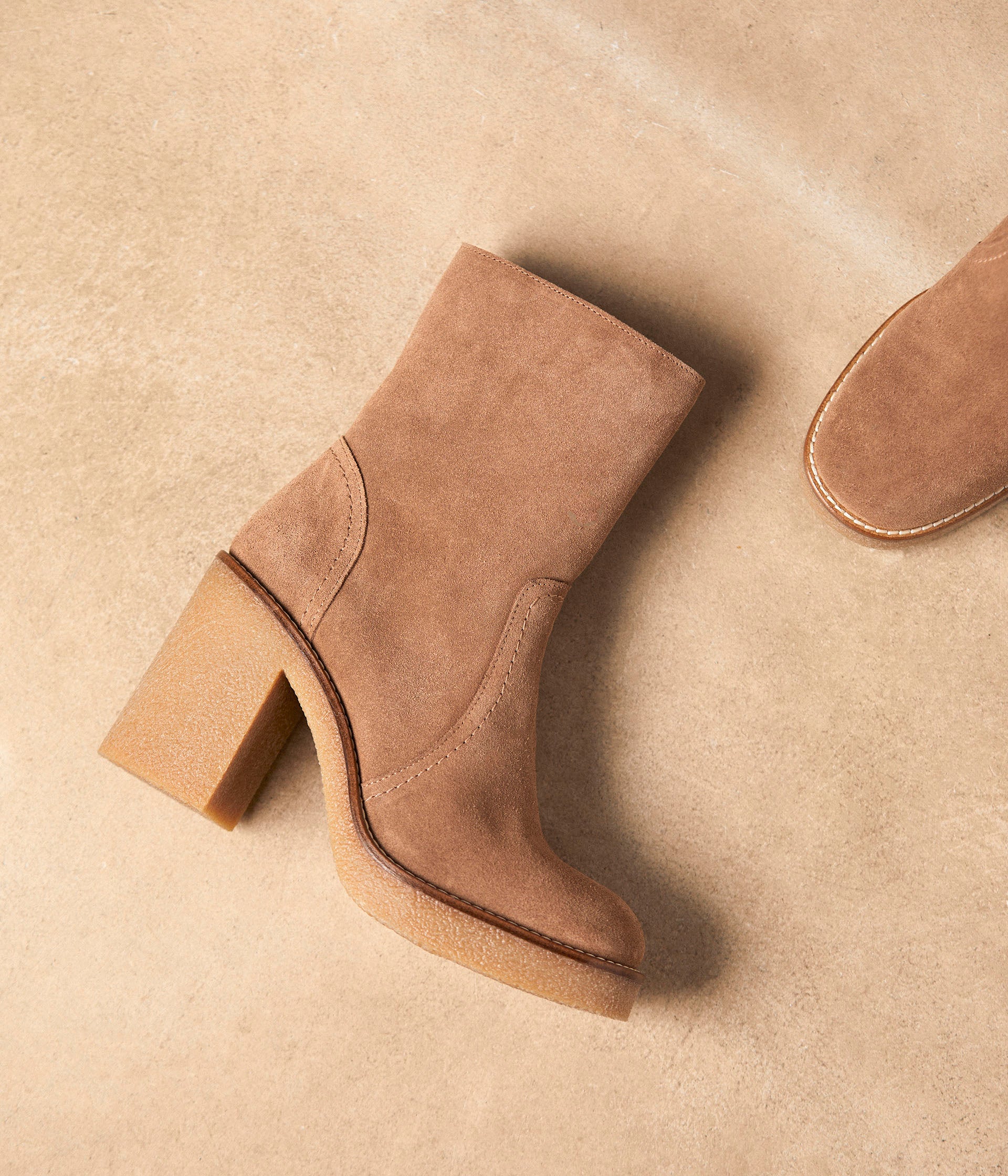 Boots velours beige Alice