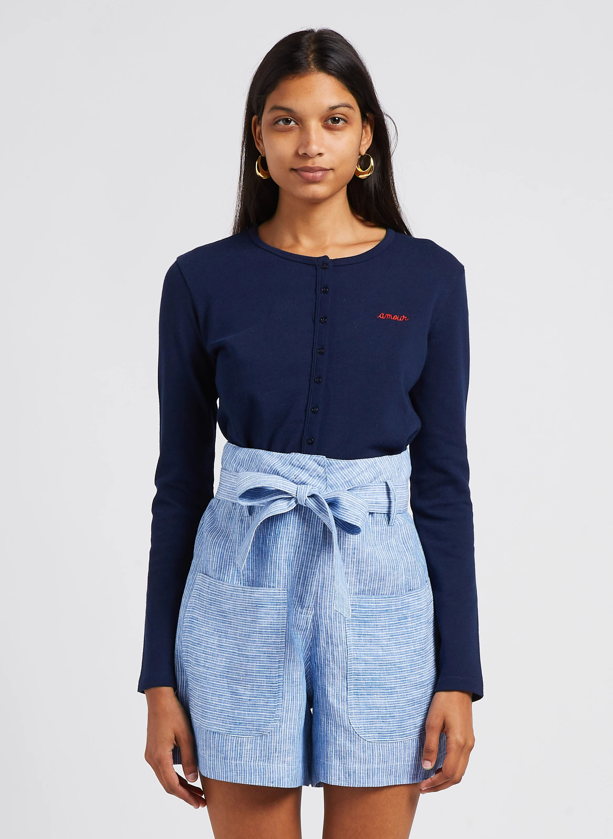 TOLBIAC AMOUR - Gilet en coton biologique | Bleu