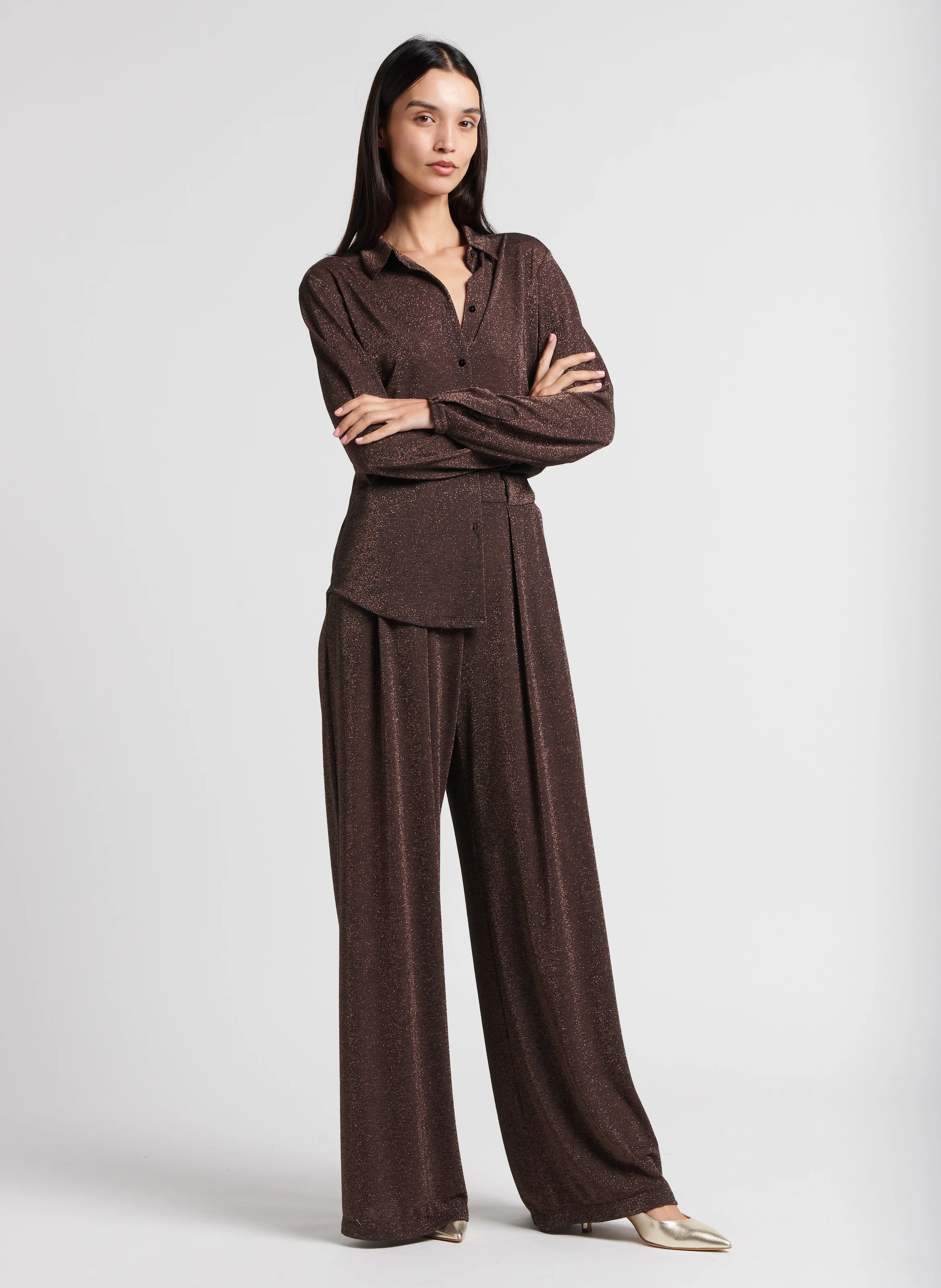 MEUDON - Chemise col classique pailleté |