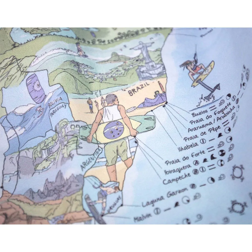Awesome maps Kitesurfkarte: Die besten Orte der Welt handtuch
