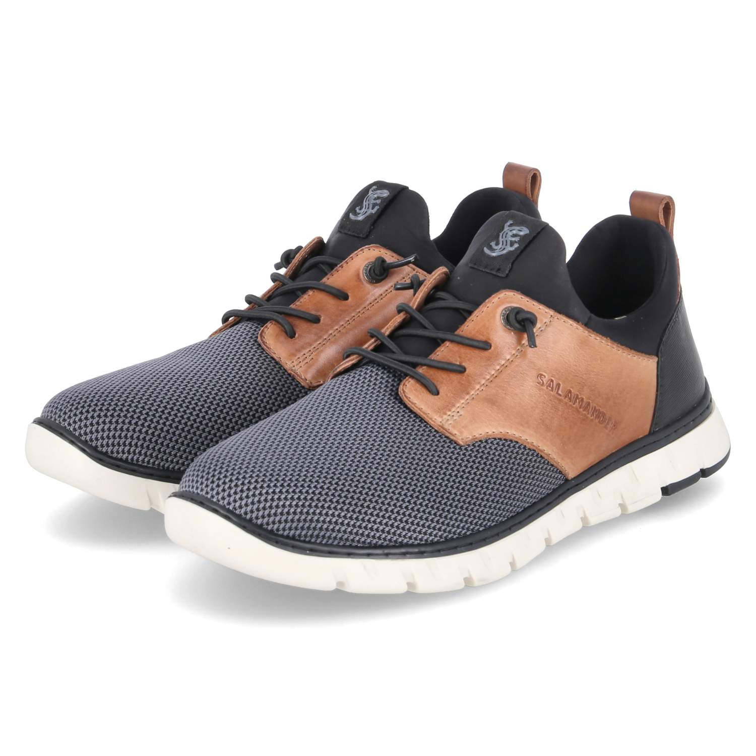 Salamander Slipper - dark grey / cognac