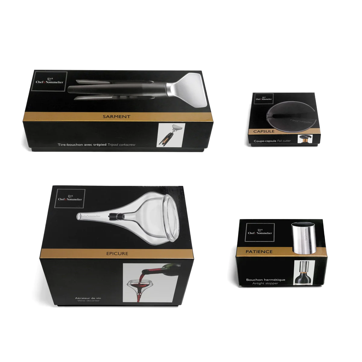 Œnologie - Coffret accessoires œnologiques Chef et sommelier